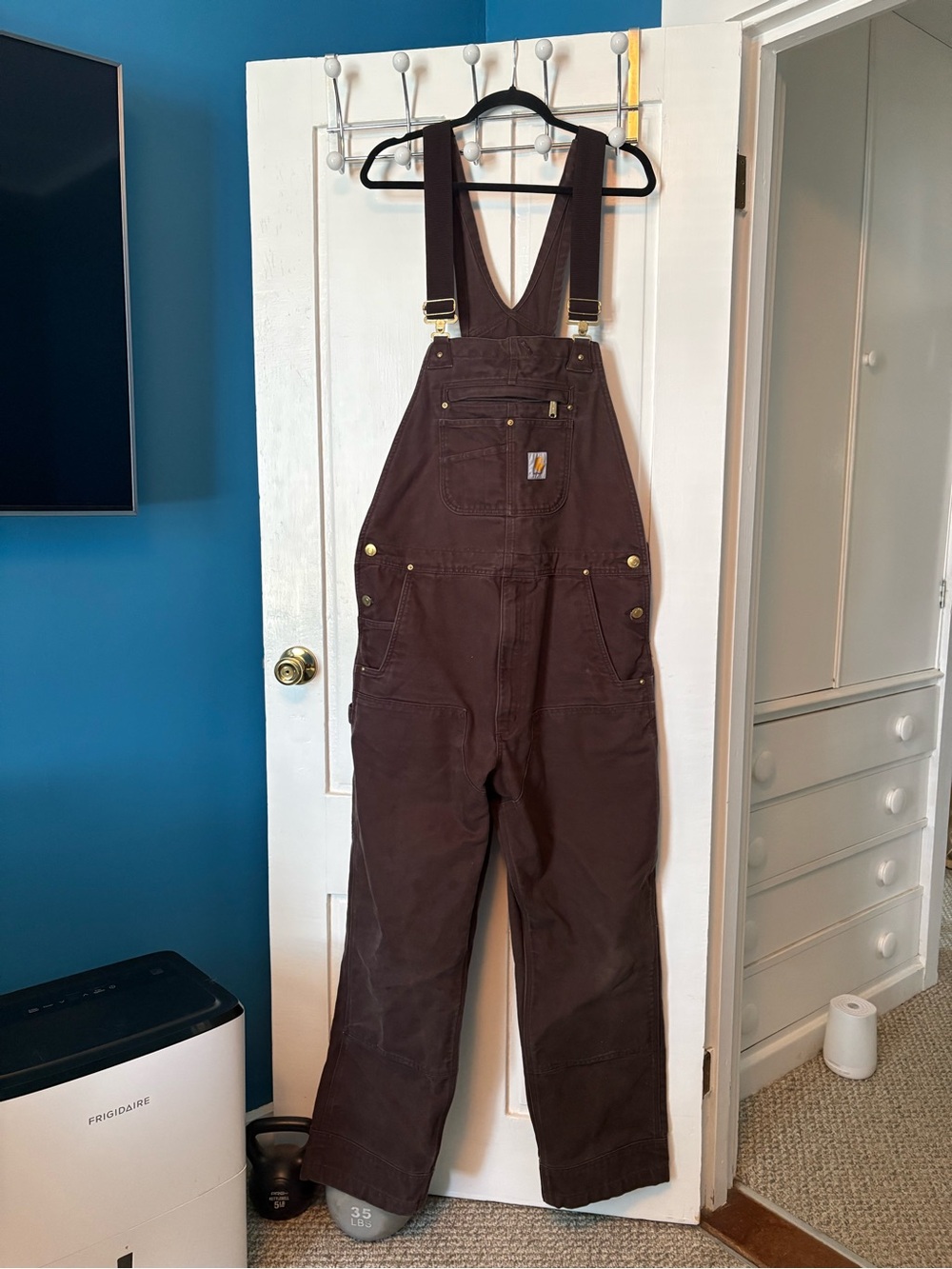 Carhartt Brown Bib Overalls Jumpsuit